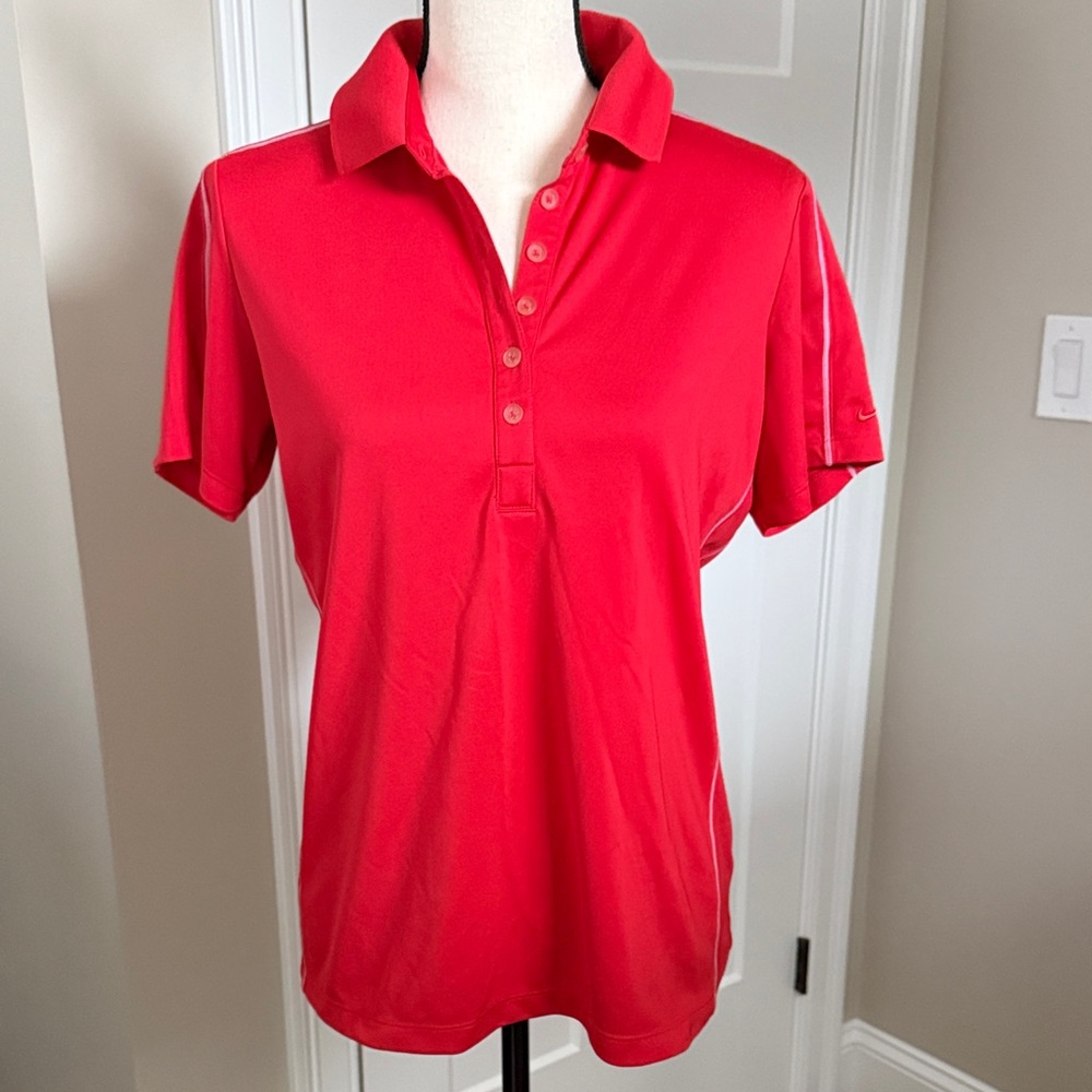 Nike Women's Bright Red Short Sleeve Polo